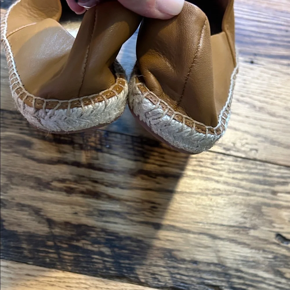 Talbots Women's Brown Leather Espadrilles NWOT 6.5